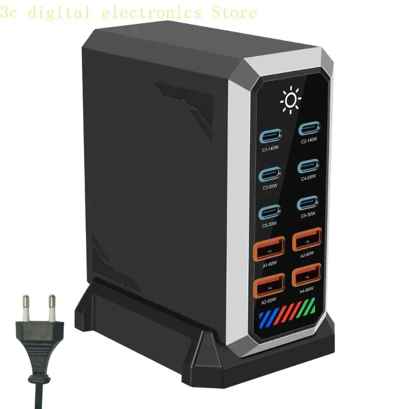 10CA 660W Chargers For Home And Office With GaNs Technology Multiple USB Port Fast Charging