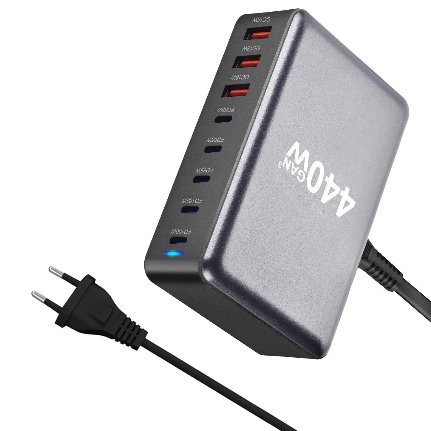 440W Gallium nitride PD Desktop charger Cross-border New 440W charger 440W multi-function PD adapter