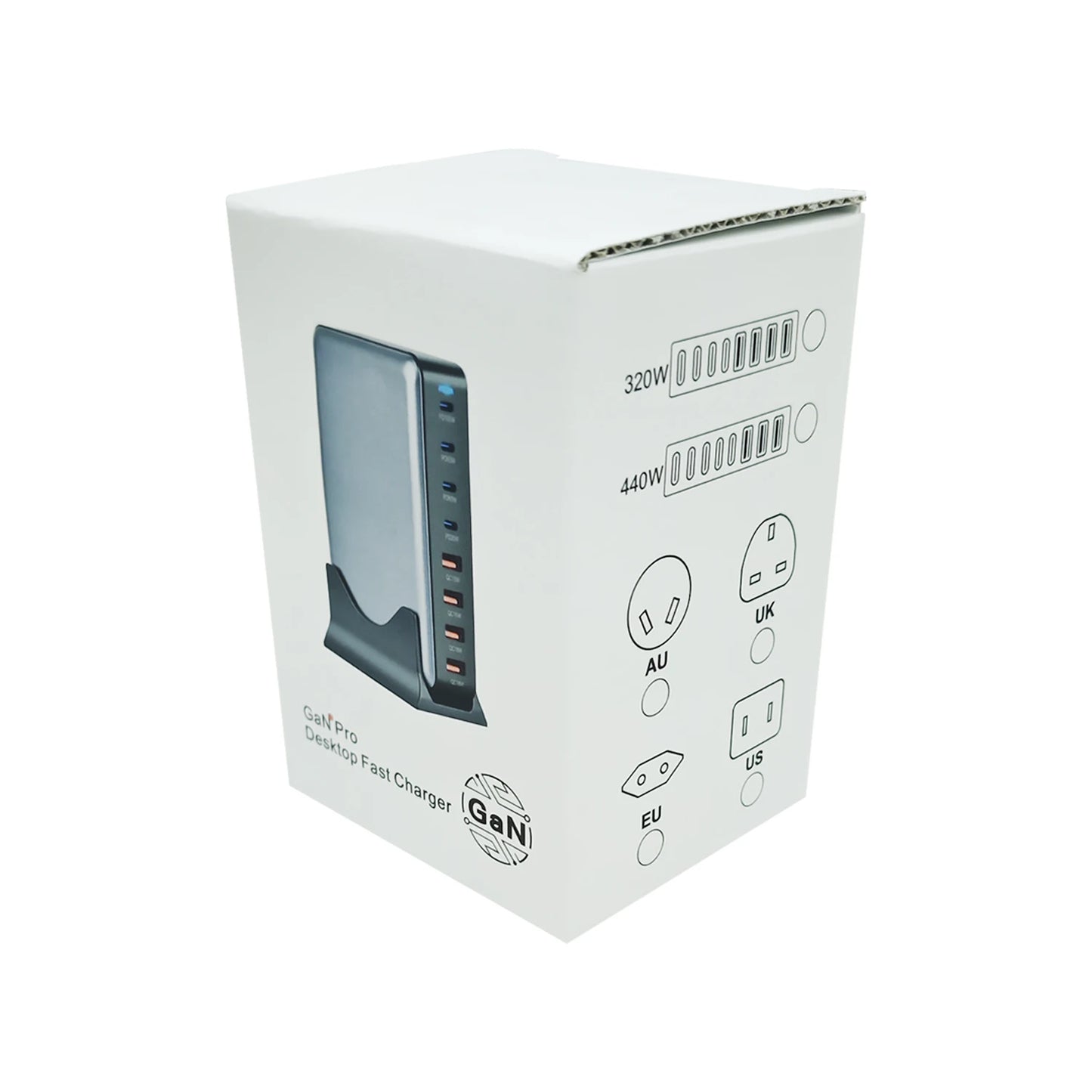 440W Gallium nitride PD Desktop charger Cross-border New 440W charger 440W multi-function PD adapter