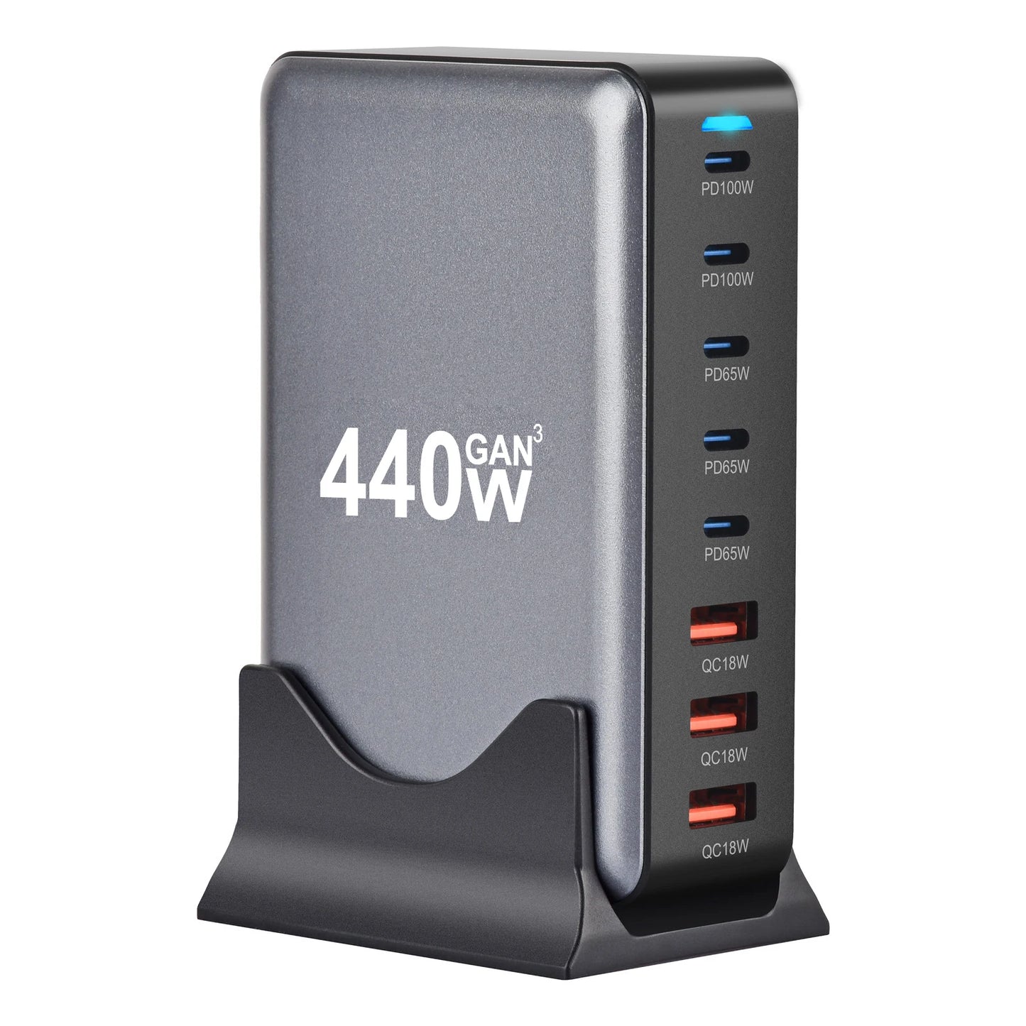 440W Gallium nitride PD Desktop charger Cross-border New 440W charger 440W multi-function PD adapter