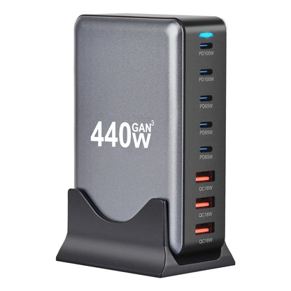 440W Gallium nitride PD Desktop charger Cross-border New 440W charger 440W multi-function PD adapter