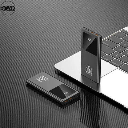 66W Super Fast Charging Comes with A Four-wire Power Bank 20000mAh Small BCAK Portable Mobile Power Supply