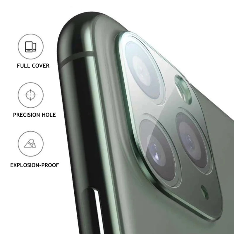 Colourful Protective Glass Film Tempered Glass For iPhone 14 Plus 13 12 11 Pro Max Mini Back Cover Camera Lens Screen Protector