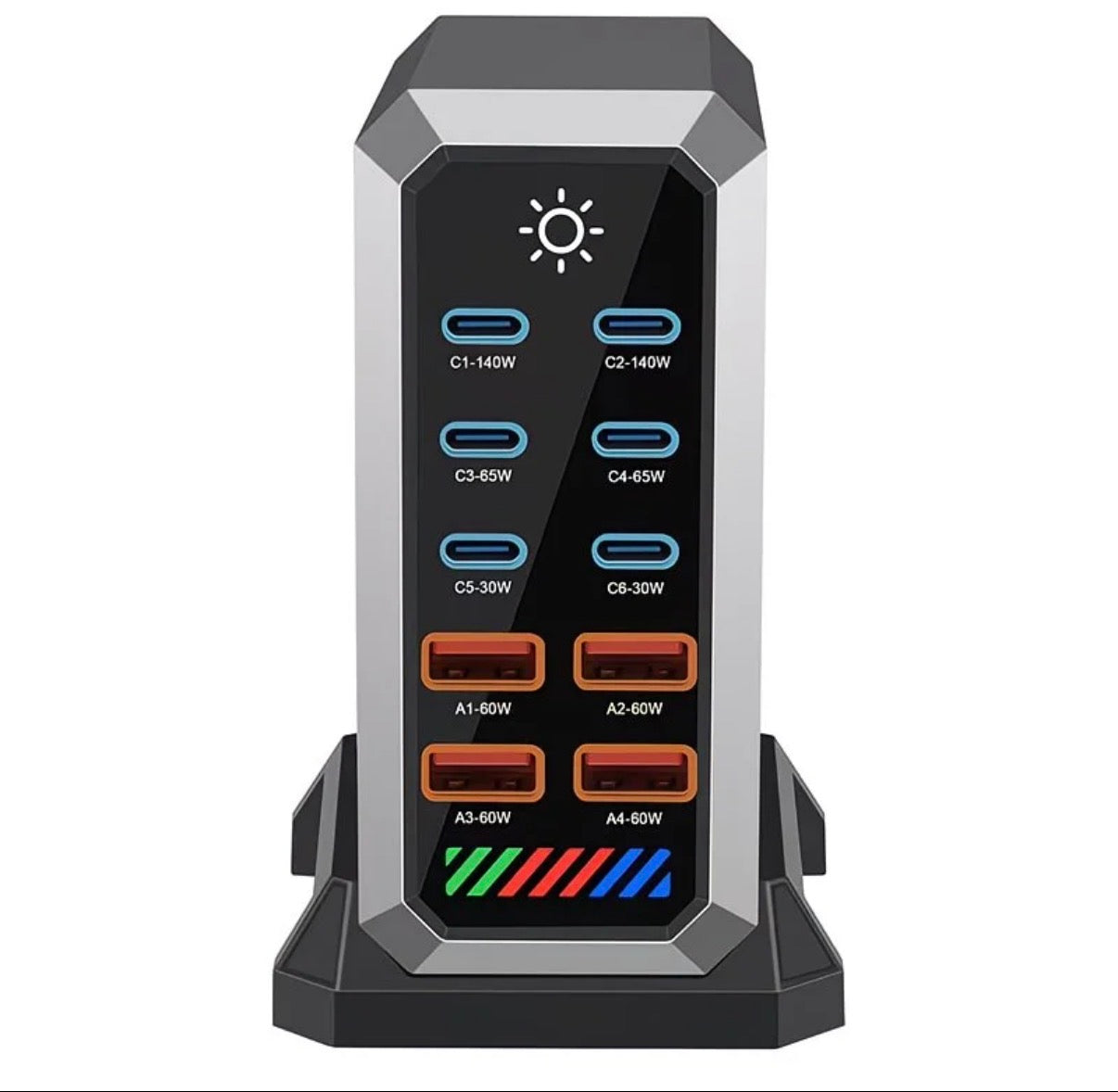10CA 660W Chargers For Home And Office With GaNs Technology Multiple USB Port Fast Charging