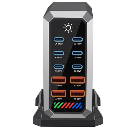 10CA 660W Chargers For Home And Office With GaNs Technology Multiple USB Port Fast Charging