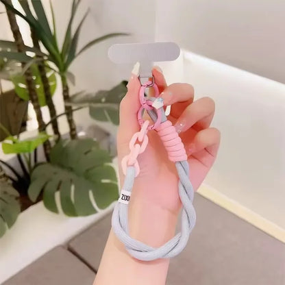 Mobile Phone Lanyard with Two Strands Simple Lanyard Short Wrist Lanyard Anti Loss Card Strip Style Universal Phone Case Strap