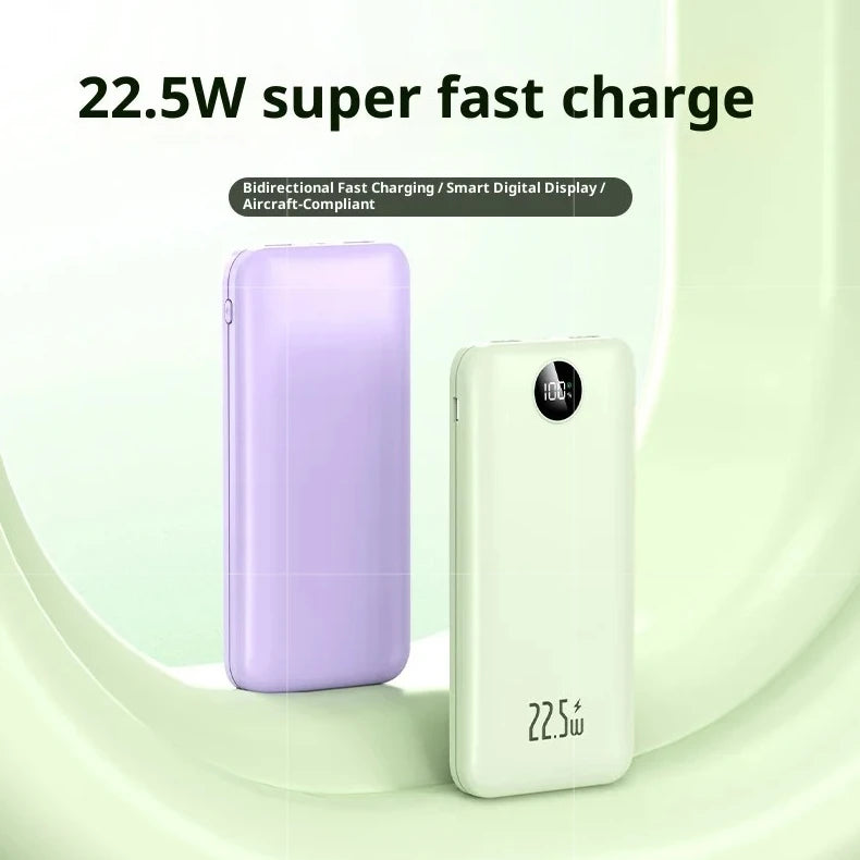 PD22.5W Super Fast Charging Power Bank 10000mAh, Portable Compact External Battery Pack for iPhone 15 14 13 Samsung Xiaomi