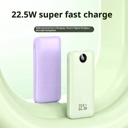 PD22.5W Super Fast Charging Power Bank 10000mAh, Portable Compact External Battery Pack for iPhone 15 14 13 Samsung Xiaomi