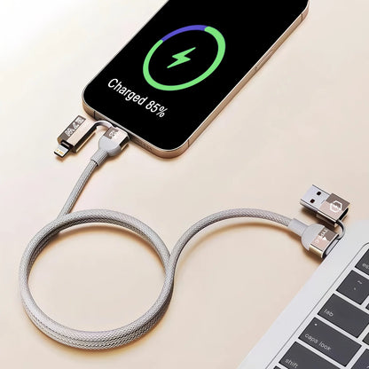 Max240W 2 IN 2 PD USB to Type-C Fast Charge Cable LED Digital Display Celltphone Charge Data Line for iPhone 17 16 15 14 Xiaomi