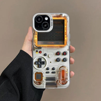 Technology Game Console 2D Printing Phone Case For IPhone 11 12 13 Mini Pro Max 14 15 16 Pro Max Plus Shockproof Laser Back Case