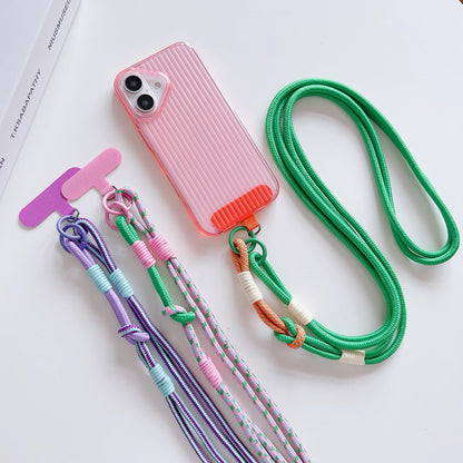 DIY 2-In-1 Mobile Phone Universal Lanyard, Crossbody Long Rope, Finger Rope, Fashionable Mixed And Matched Anti-Loss Rope