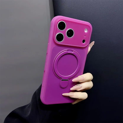 Deluxe Jelly Silicone Holder Fine Hole Mobile Phone Case for iPhone 17 Pro Max 17 Pro 16 Pro Max 15 Shockproof Protection Cover