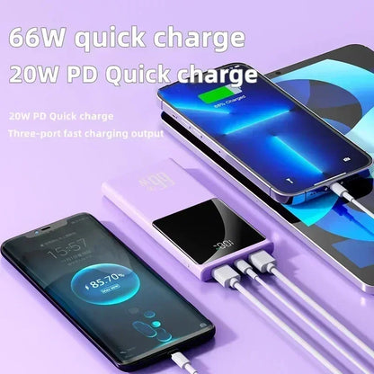 For Mobile Phone PowerBank 66W Power Bank 10000mAh Large Capacity Two-way Fast Charging Lightweight External Battery Portable - AliExpress 202192403