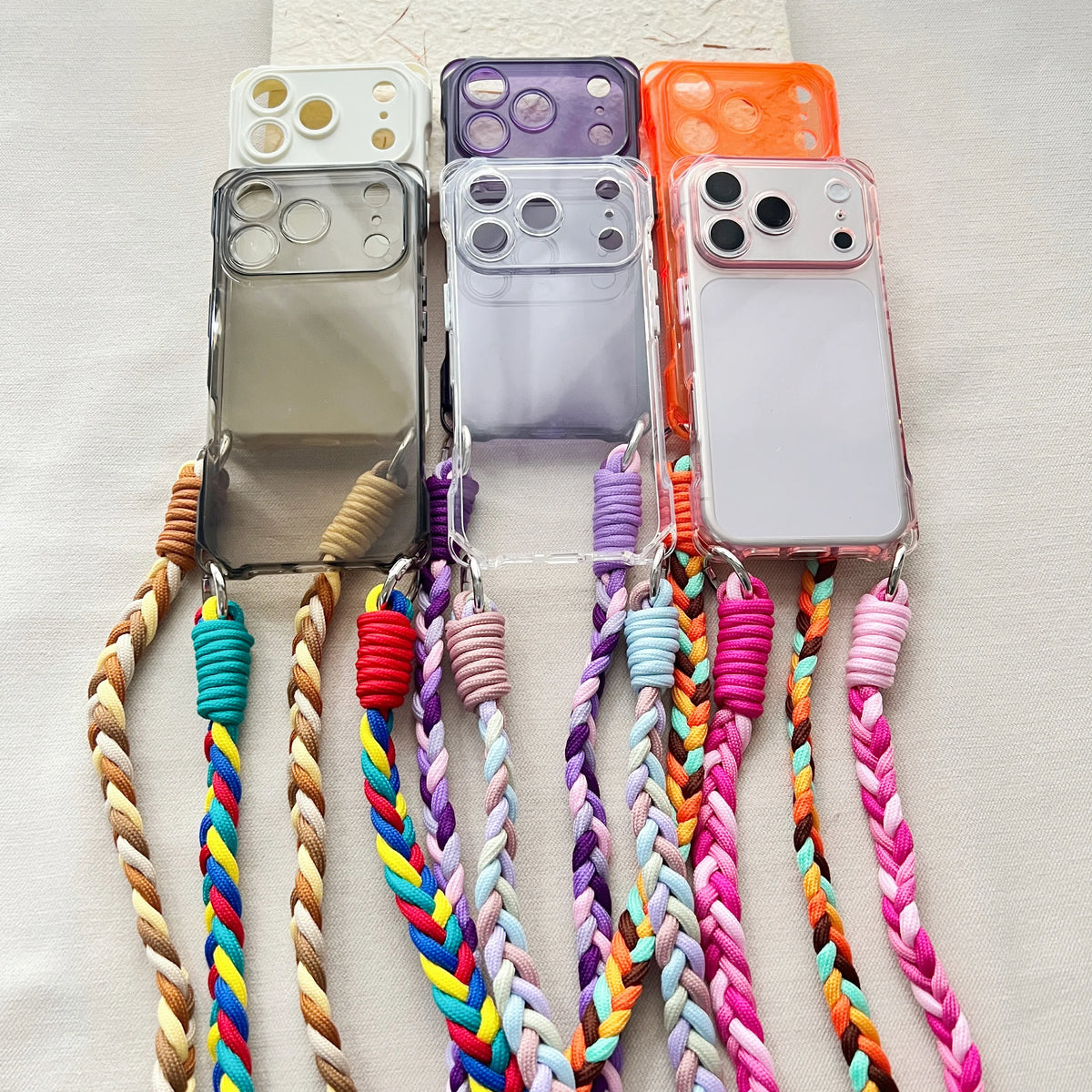 The New Braided Lanyard Phone Case Is Suitable For iPhone 17 Pro Max Strap 17 Pro Crossbody Long Rope Air Drop Protection Case