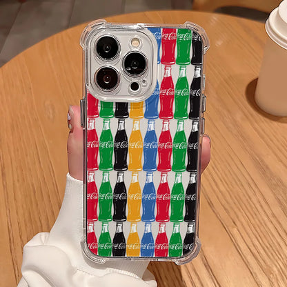 Beverage C-Coca-ColaS Phone Case For iPhone 17 16e 16 15 14 13 12 11 Mini Air Pro Max X XR XSMax 7 8 Plus Anti Fall Transparent