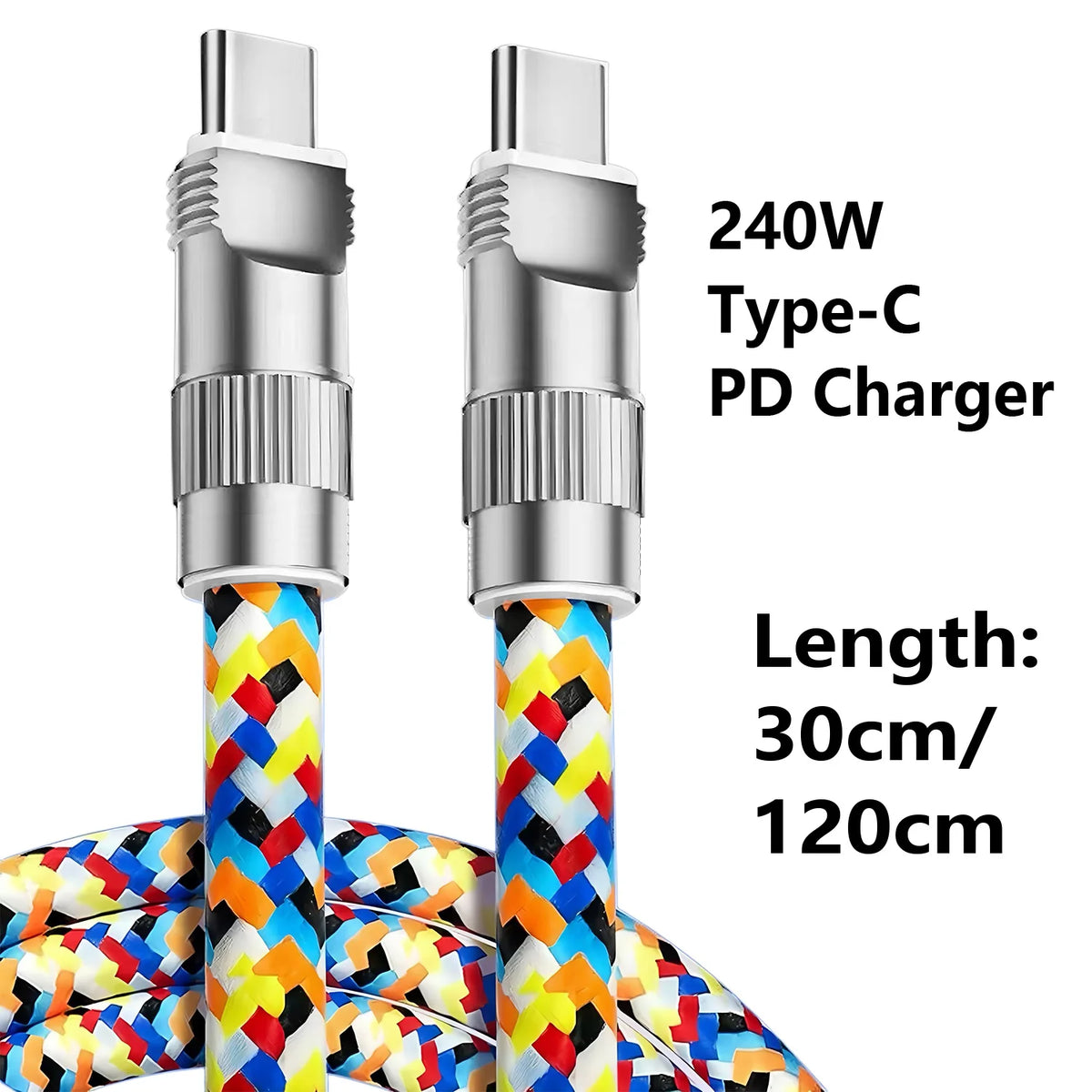 4 in 1 USB Type-C 240W Fast Charge Cable Type-C to Lightning Mobile Phone Lanyard PD27w Charging Cable for Xiaomi iPhone Oneplus