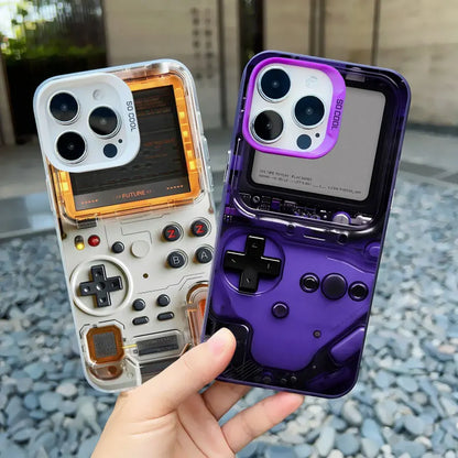 Technology Game Console 2D Printing Phone Case For IPhone 11 12 13 Mini Pro Max 14 15 16 Pro Max Plus Shockproof Laser Back Case