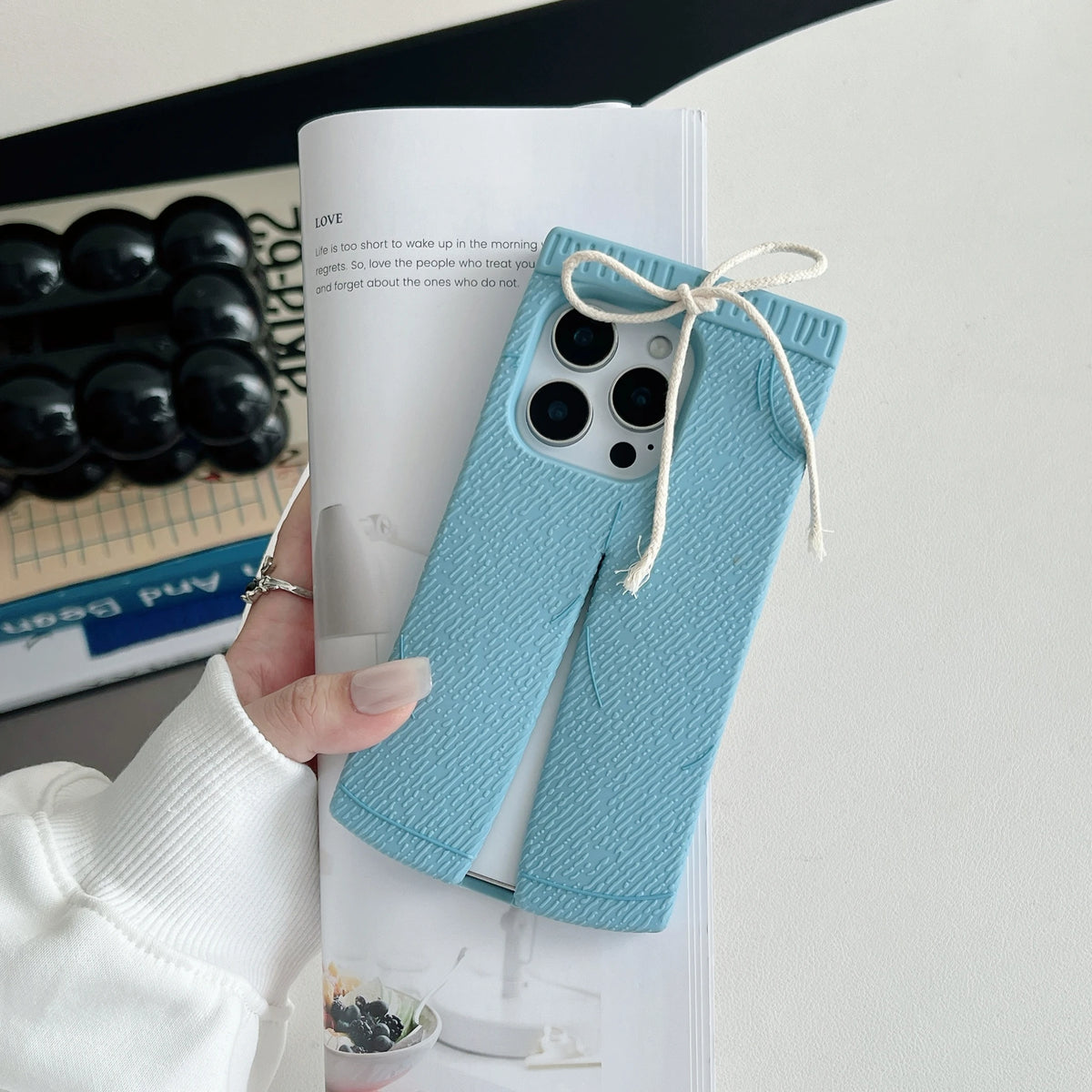 Back Cover For IPhone 13 14 15 16 Pro Max 17 Pro Case 3D Jeans Silicone Soft Rubber Gel Shockproof Phone Case