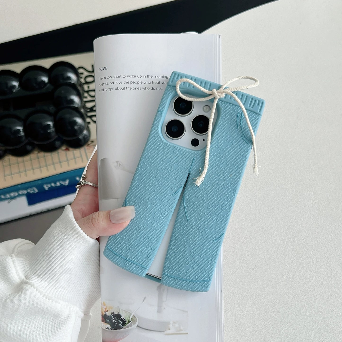Back Cover For IPhone 13 14 15 16 Pro Max 17 Pro Case 3D Jeans Silicone Soft Rubber Gel Shockproof Phone Case