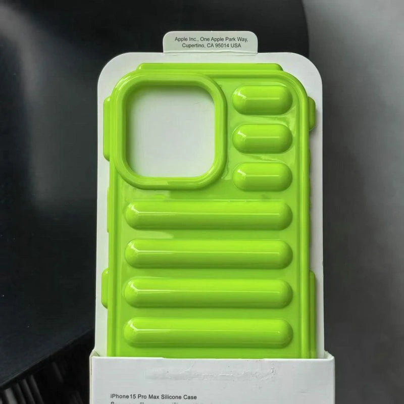 3D Capsule Air Cushion Shockproof Transparent Case For iPhone 16 15 14 13 12 11 Pro Max X XR XS Fashion Bright Color Soft Cover