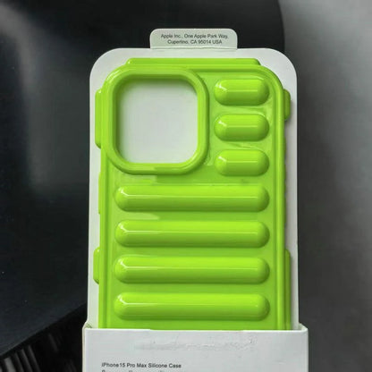 3D Capsule Air Cushion Shockproof Transparent Case For iPhone 16 15 14 13 12 11 Pro Max X XR XS Fashion Bright Color Soft Cover