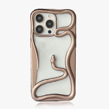 Luxury Hollow Out Snake Plating Matte Phone Case For iPhone 17 Air 16 15 14 Plus 13 12 11 Pro Max Heat Dissipation Back Cover