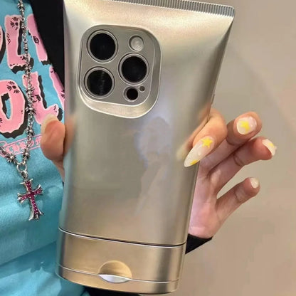 Three Dimensional Silver Facial Cleanser Suitable For Iphone 16 Pro Phone Case 15 14 All Inclusive Silicone 13 11 12