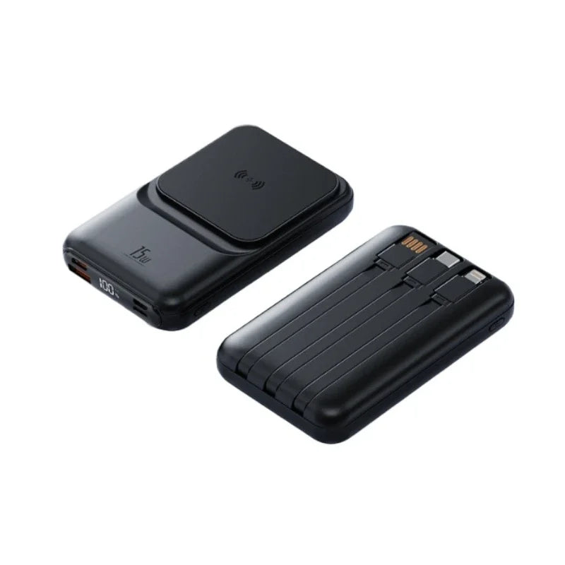 For 10000mAh 15W Fast Charger Wireless Magnetic Power Bank Portable Battery