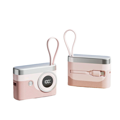 Power Bank 10000Ah with Built in Cable Large Capacity Portable Charger for Phone Tablet Camera