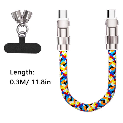 4 in 1 USB Type-C 240W Fast Charge Cable Type-C to Lightning Mobile Phone Lanyard PD27w Charging Cable for Xiaomi iPhone Oneplus