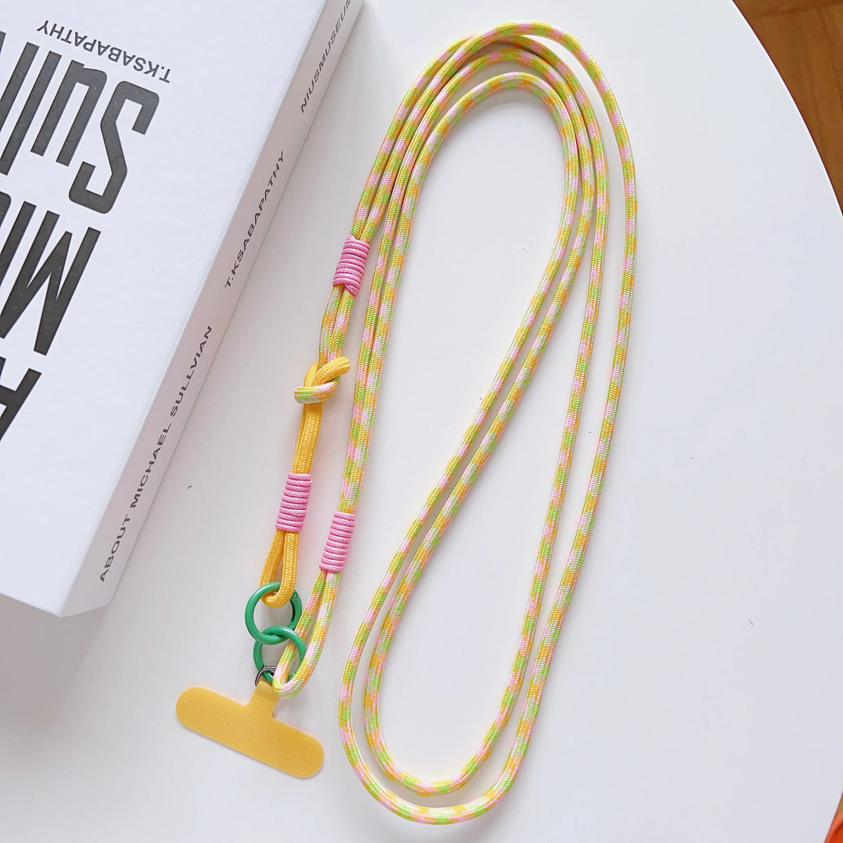 DIY 2-In-1 Mobile Phone Universal Lanyard, Crossbody Long Rope, Finger Rope, Fashionable Mixed And Matched Anti-Loss Rope