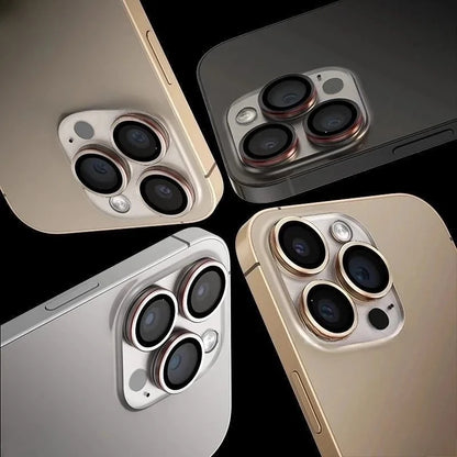 Optik Pro Lens Protection For iPhone 16 15 17 14 Pro Max Plus Camera Lens Protector Tempered Glass Film Full Cover Cap Two-tone