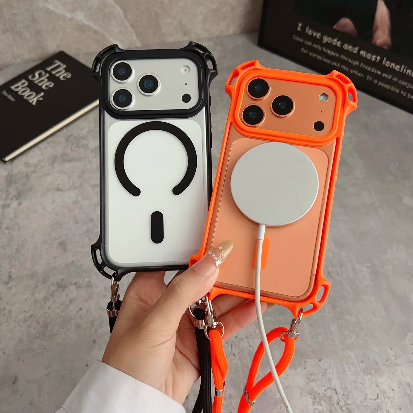 Adjustable Lanyard Phone Case Suitable For iPhone 17 Pro Max Crossbody Long Lanyard 13 16 15 14 Plus Magnetic Protective Case