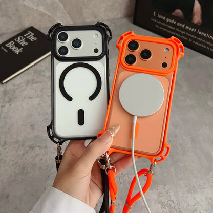 Adjustable Lanyard Phone Case Suitable For iPhone 17 Pro Max Crossbody Long Lanyard 13 16 15 14 Plus Magnetic Protective Case