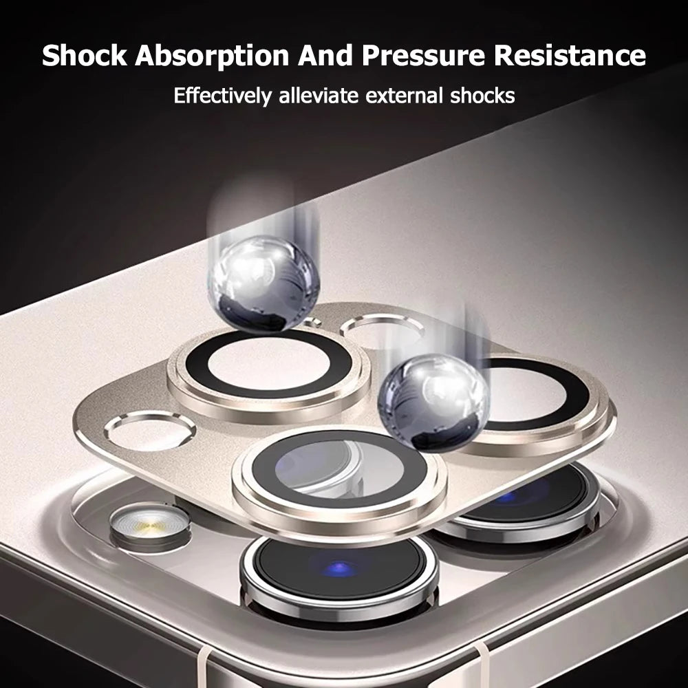 Metal Tempered Glass Cover Camera Protector For iPhone 17 Air 16 Pro Max 15 Plus 14 13 Mini 12 11 Protection Phone Accessories