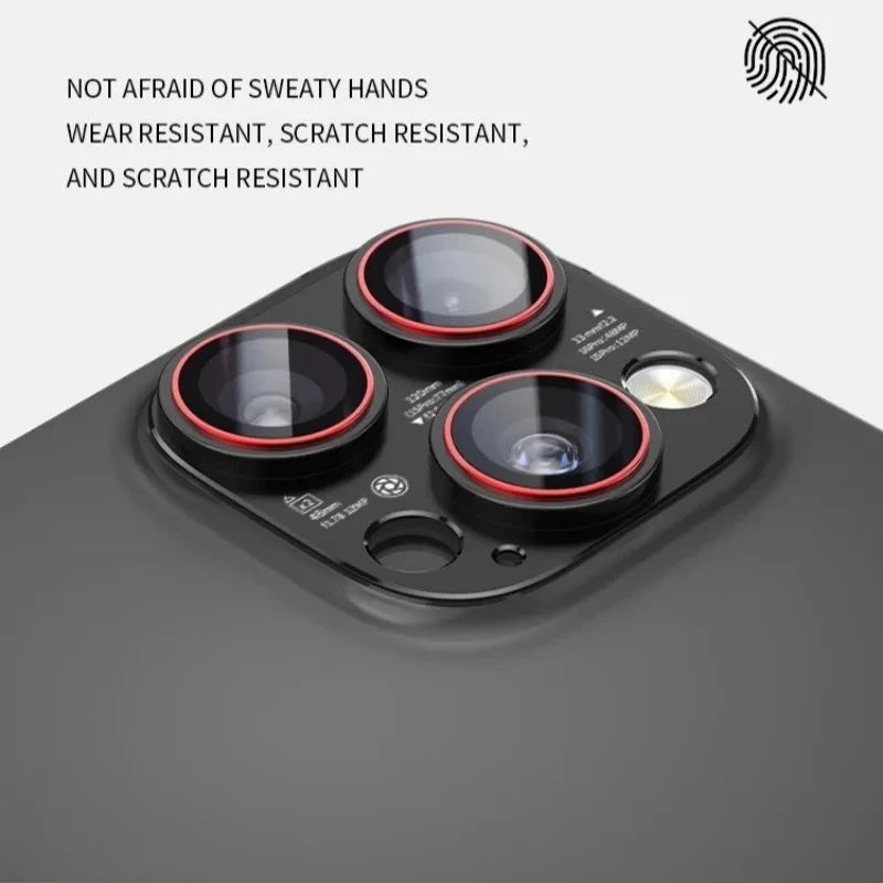 Optik Pro Lens Protection For iPhone 16 15 17 14 Pro Max Plus Camera Lens Protector Tempered Glass Film Full Cover Cap Two-tone