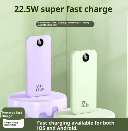 PD22.5W Super Fast Charging Power Bank 10000mAh, Portable Compact External Battery Pack for iPhone 15 14 13 Samsung Xiaomi