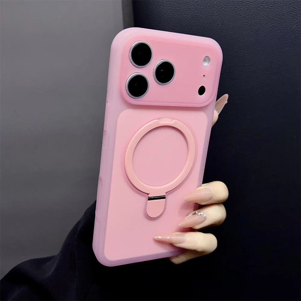 Deluxe Jelly Silicone Holder Fine Hole Mobile Phone Case for iPhone 17 Pro Max 17 Pro 16 Pro Max 15 Shockproof Protection Cover