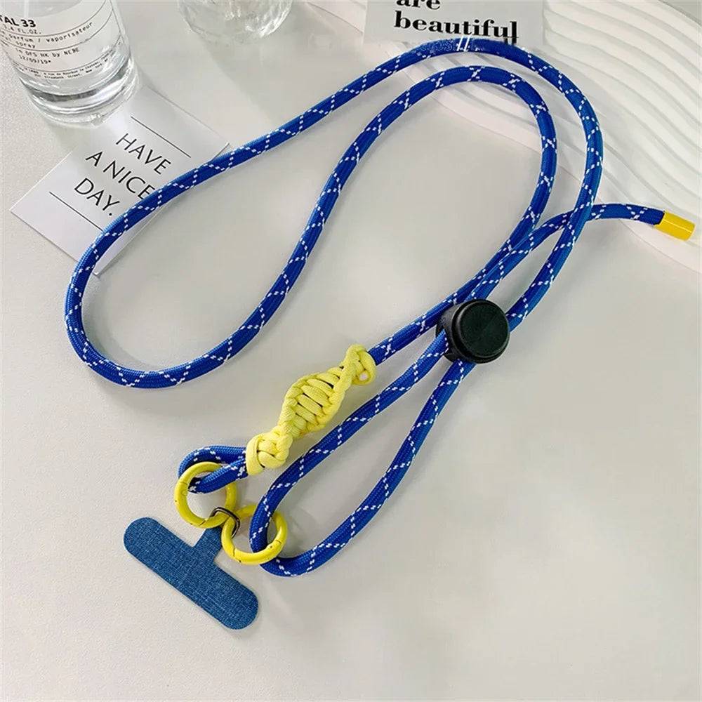 Cute Phone Lanyard Adjustable Diameter Outdoor Universal Case Crossbody Shoulder Card Neck Cord Clip Hang Anti-lost Wrist Strap
