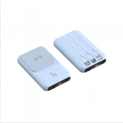 For 10000mAh 15W Fast Charger Wireless Magnetic Power Bank Portable Battery
