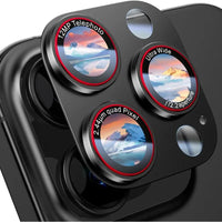 Optik Pro Lens Protection For iPhone 16 15 17 14 Pro Max Plus Camera Lens Protector Tempered Glass Film Full Cover Cap Two-tone