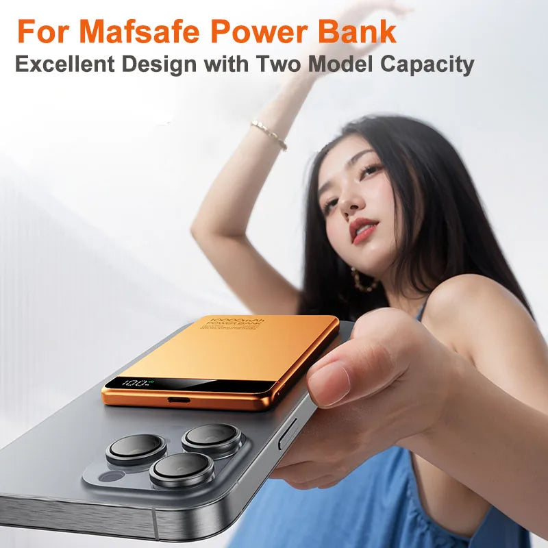 10000mAh Power Bank Super Fast PD20W Charging Magnetic Qi Wireless Charger for Magsafe iPhone 17 16 15 14 13 12 Samsung Xiaomi