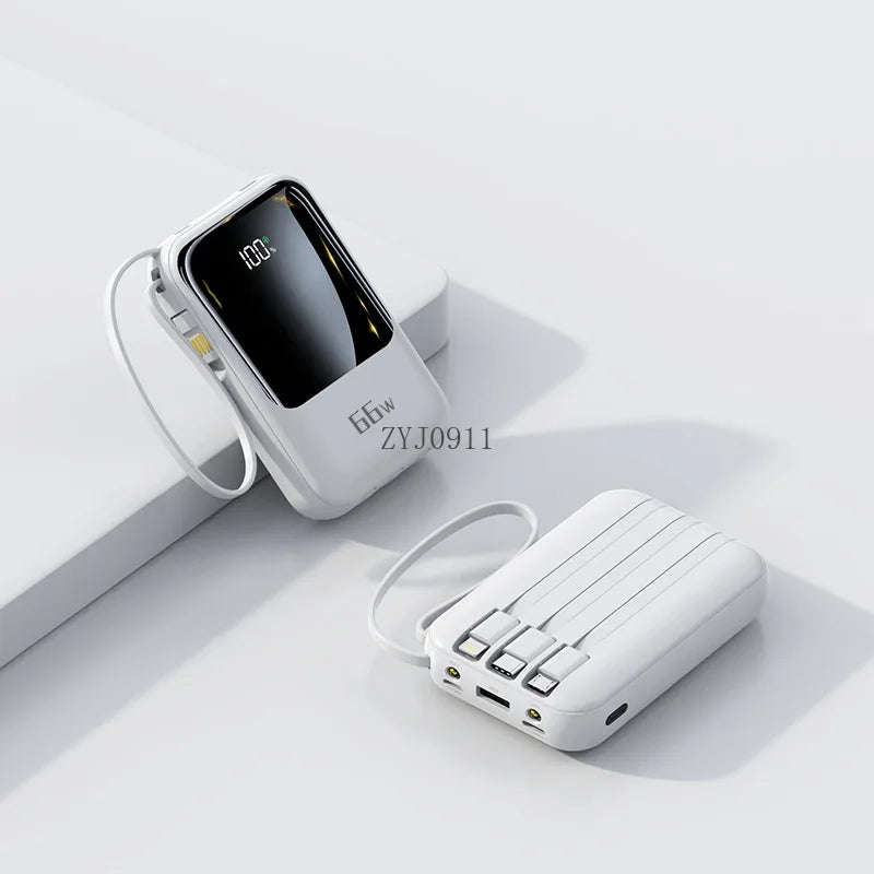 66W super fast charging with its own cable, power bank 20000mAh large-capacity mobile power supply