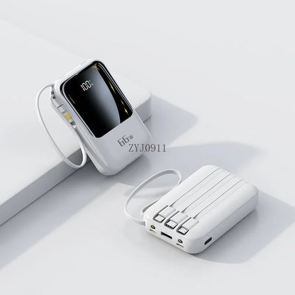 66W super fast charging with its own cable, power bank 20000mAh large-capacity mobile power supply
