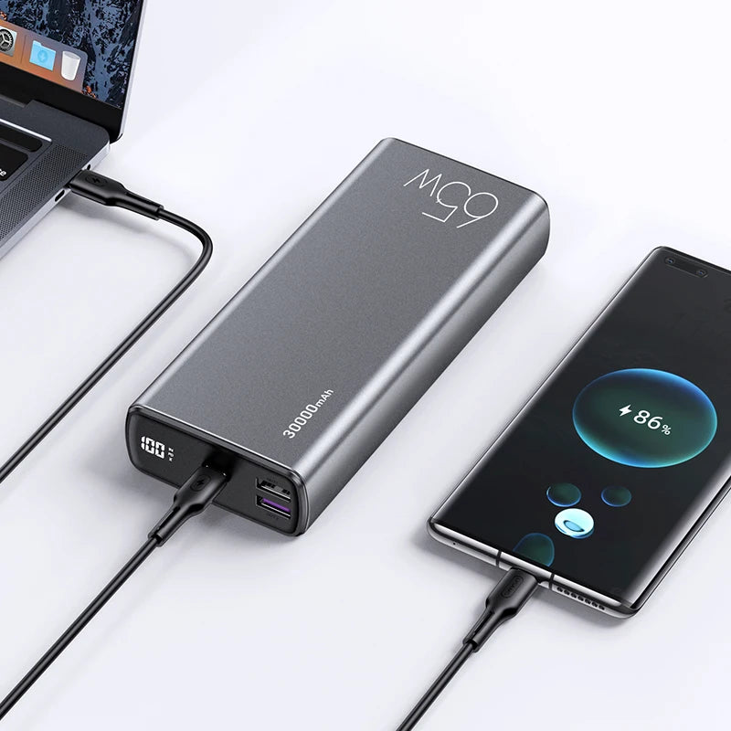Ultra Slim PD65W Battery Power Bank 30000mah Powerbank Promotion Charger 30000 Mah Power Banks