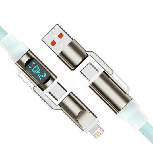 max240W 2 IN 2 PD USB to Type-C Fast Charge Cable LED Digital Display Celltphone Charge Data Line for iPhone 17 16 15 14 Xiaomi
