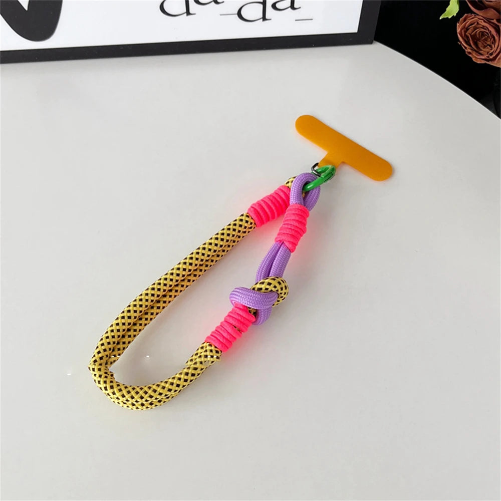 Cute Mobile Phone Lanyard Hanging Decoration Can PLR Carried Twist Rope Anti-loss Pendant Fashion Strong Wrist Short Straps Band