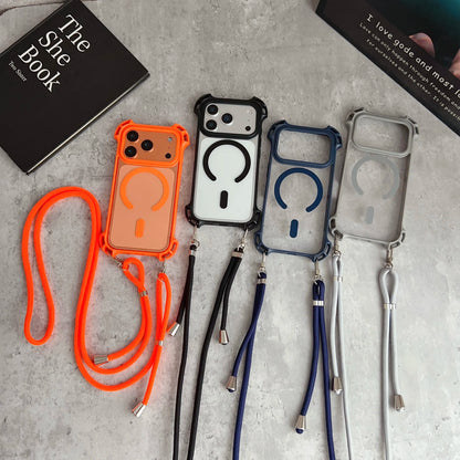 Adjustable Lanyard Phone Case Suitable For iPhone 17 Pro Max Crossbody Long Lanyard 13 16 15 14 Plus Magnetic Protective Case