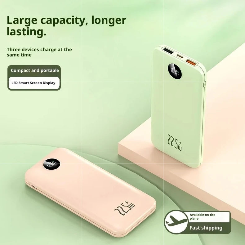 PD22.5W Super Fast Charging Power Bank 10000mAh, Portable Compact External Battery Pack for iPhone 15 14 13 Samsung Xiaomi
