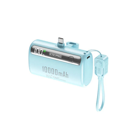 Mini Capsule Power Bank 10000mAh 22.5W Type-C Fast Charging Portable Charger External Battery For iPhone Xiaomi Samsung Huawei